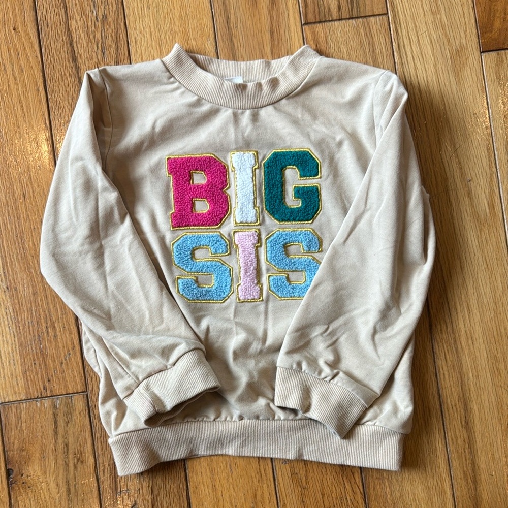 Beige 'BIG SIS' Sweatshirt